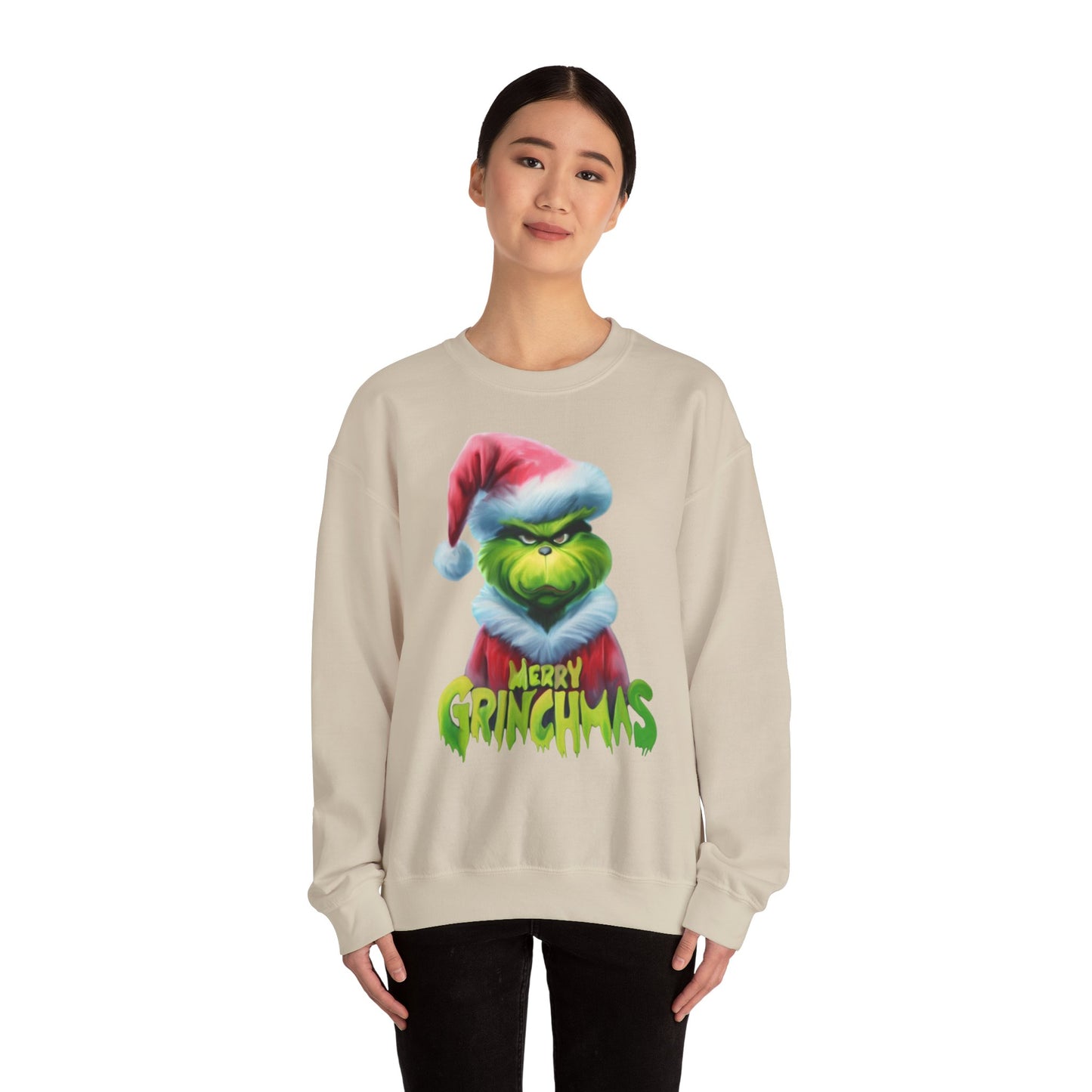 Grinchmas Sweatshirt – handgezeichnetes Weihnachtsdesign